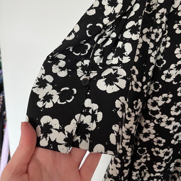 H&M Black and White Floral Button Down Dress - XL - Picture 3 of 3